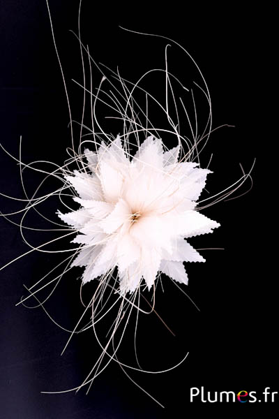 Bijou pour cheveux - Ø 15 cm - crème